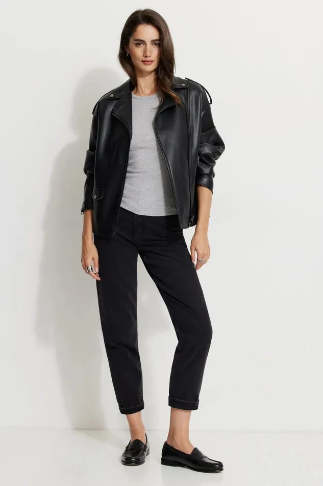 Dynamite Jeans and Denim Women Claudia Mom Jeans Black