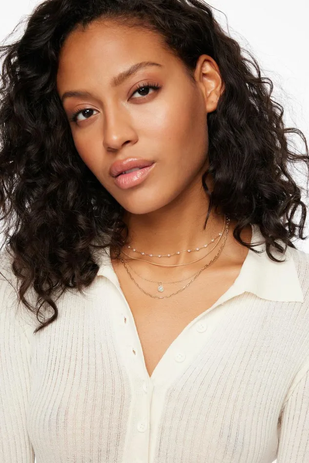 Dynamite Necklaces Women Rosary Chain Necklace WHITE