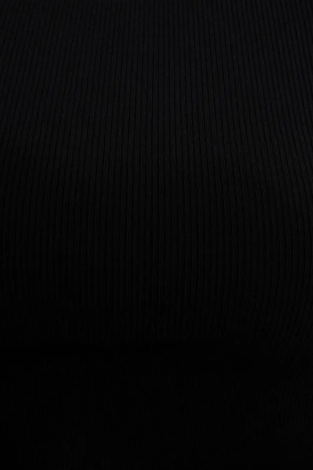Dynamite Tops Women Ribbed Contrast Tank Top Black