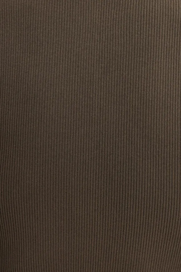 Dynamite Tops Women Seamless Long Sleeve Top Brown