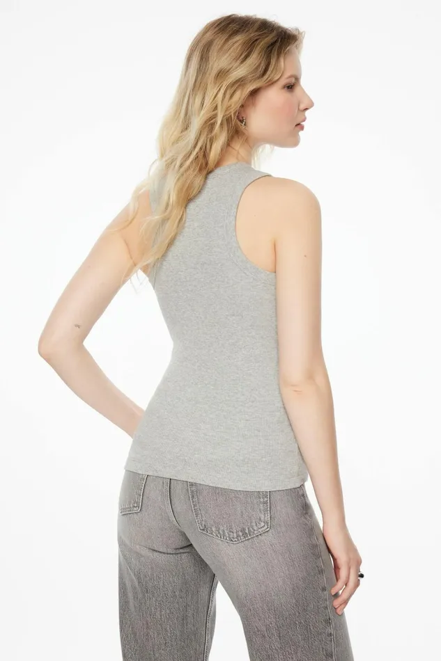 Dynamite Tops Women Tedi Tank Top Gray