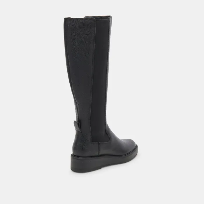 Eamon H2O Wide Calf Boots Black Leather Women Dolce Vita Boots and Booties