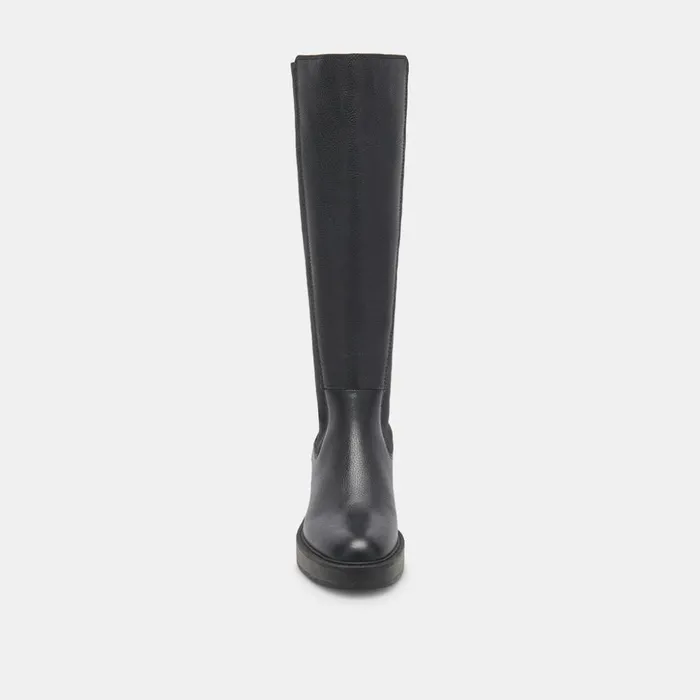 Eamon H2O Wide Calf Boots Black Leather Women Dolce Vita Boots and Booties