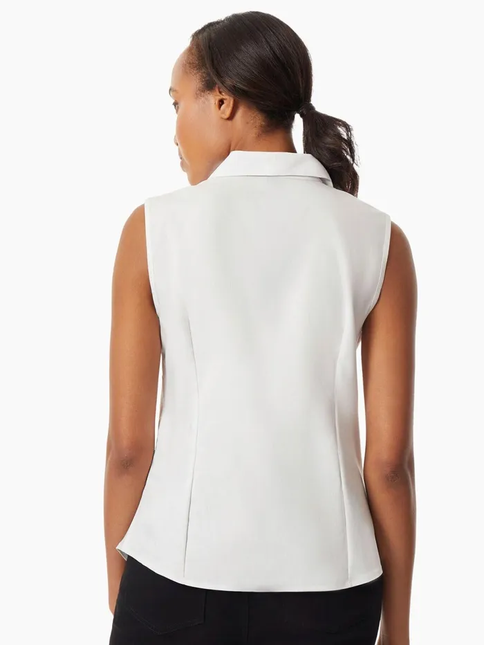 EasyCare Sleeveless ButtonUp Shirt Women Jones New York Tops and Blouses EasyCare Sleeveless ButtonUp Shirt Women Jones New York Tops and Blouses