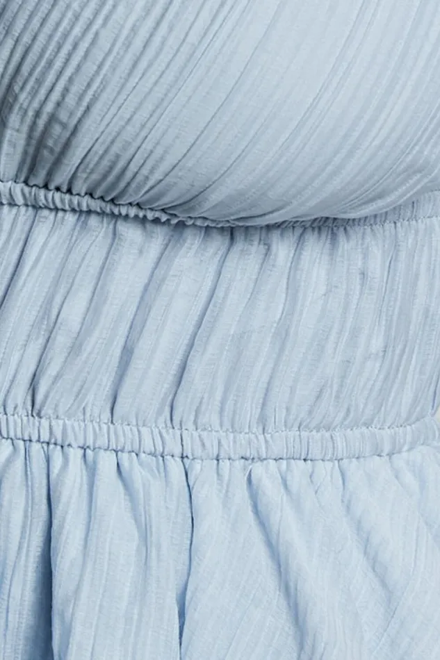 Elbertine Mini Dress 8211 Flutter Sleeve Pleated Dress In Pale Blue Women Showpo Conscious