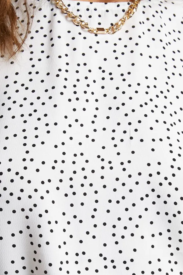 Eleanor Top 8211 Short Sleeve Top In White Spot Women Showpo Curve Clothes