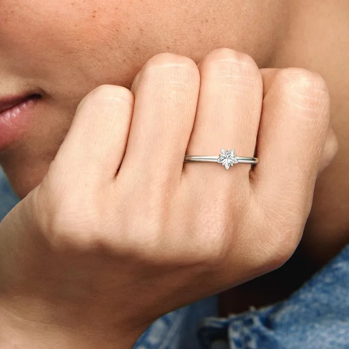 Engagement Rings Women Pandora Celestial Sparkling Star Solitaire Ring