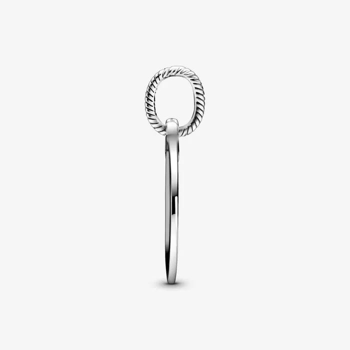 Engravable Charms Women Pandora Engravable Round Tag Pendant Sterling Silver