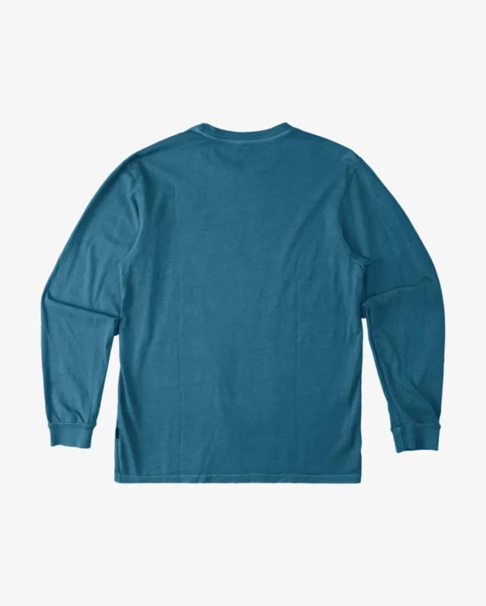 Essential Wave Washed Long Sleeve TShirt Smoke Blue Men Billabong TShirts
