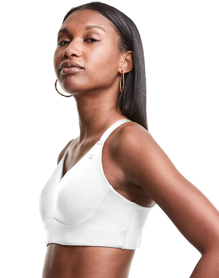 Everday Sports Bra C Logo White Women Champion Sports Bras and Bralettes