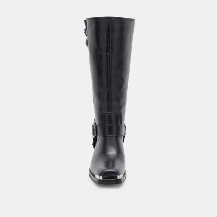 Evi Boots Black Leather Women Dolce Vita Boots and Booties