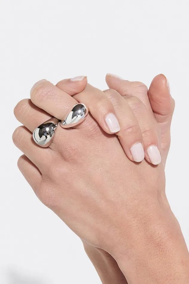 Fergie 2 Ring Pack 8211 Bubble Chunky Rings In Silver Women Showpo Rings