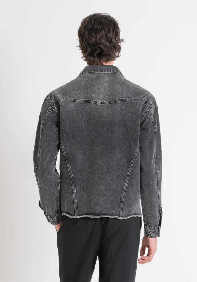 Field Jackets And Coats Men Antony Morato Oversized Jacket In Black Denim Black