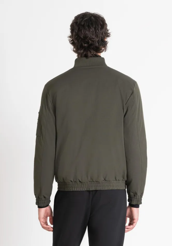Field Jackets And Coats Men Antony Morato Regular Fit Bomber With Dupont Sorona Synthetic Padding Dark Olive Green