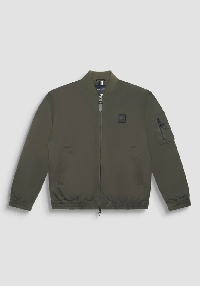 Field Jackets And Coats Men Antony Morato Regular Fit Bomber With Dupont Sorona Synthetic Padding Dark Olive Green