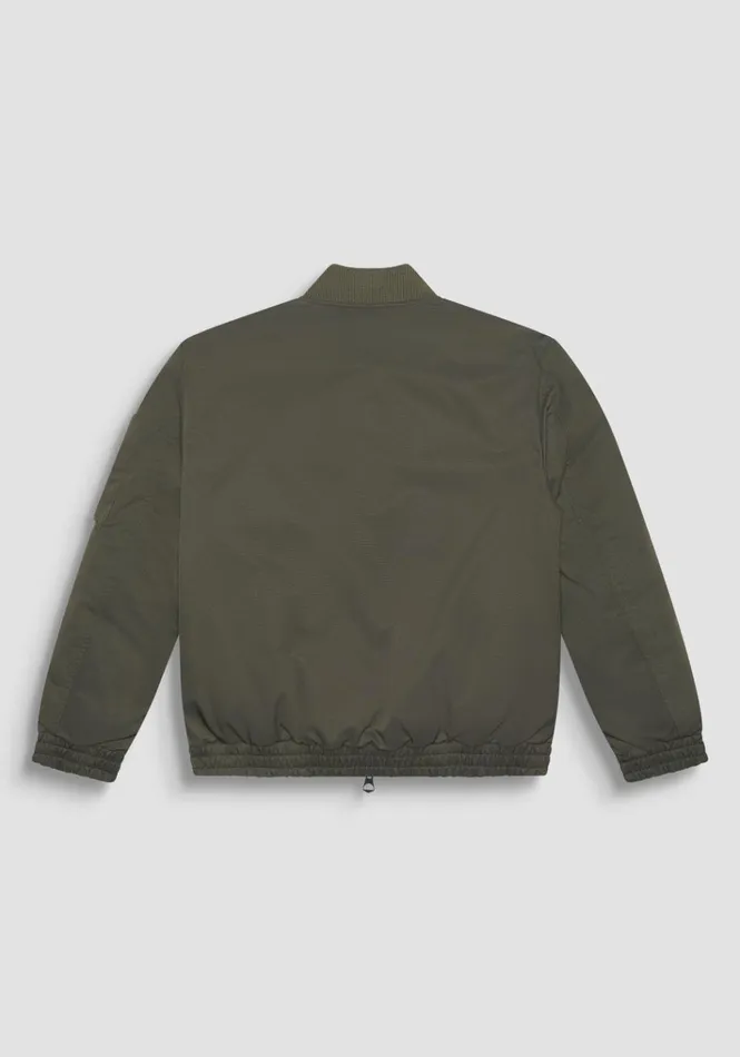 Field Jackets And Coats Men Antony Morato Regular Fit Bomber With Dupont Sorona Synthetic Padding Dark Olive Green