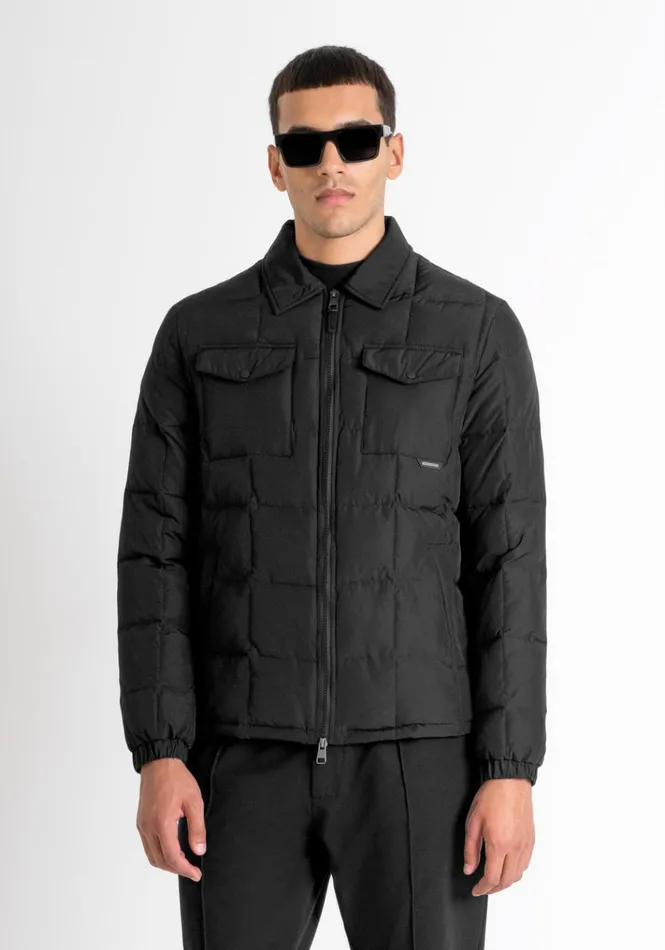 Field Jackets And Coats Men Antony Morato Regular Fit Jacket In Technical Fabric With Dupont Sorona Synthetic Padding Black