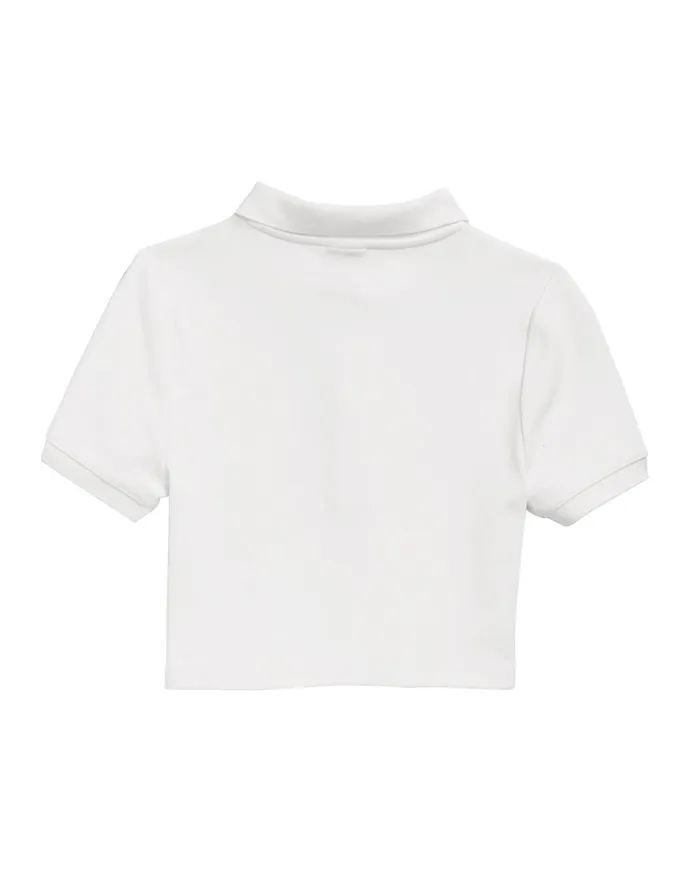 Fitted Polo C Logo White Women Champion TShirts and Tops