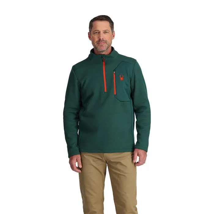 Fleece Mens Spyder Bandit Half Zip 8211 Cypress Green