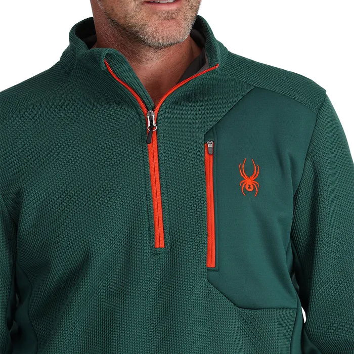Fleece Mens Spyder Bandit Half Zip 8211 Cypress Green
