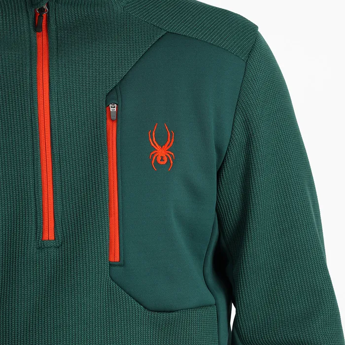 Fleece Mens Spyder Bandit Half Zip 8211 Cypress Green