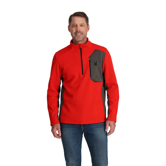 Fleece Mens Spyder Bandit Half Zip 8211 Volcano
