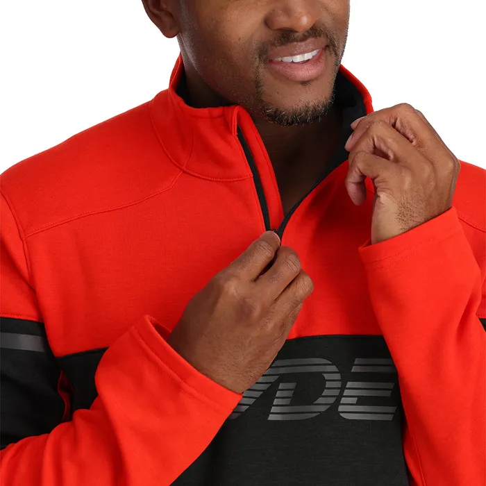Fleece Mens Spyder Speed Fleece Half Zip 8211 Volcano