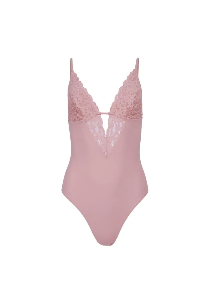 Fleur Du Mal Bodysuits Women Charlotte 3Way Bodysuit Tan Fleur Du Mal Bodysuits Women Charlotte 3Way Bodysuit Tan