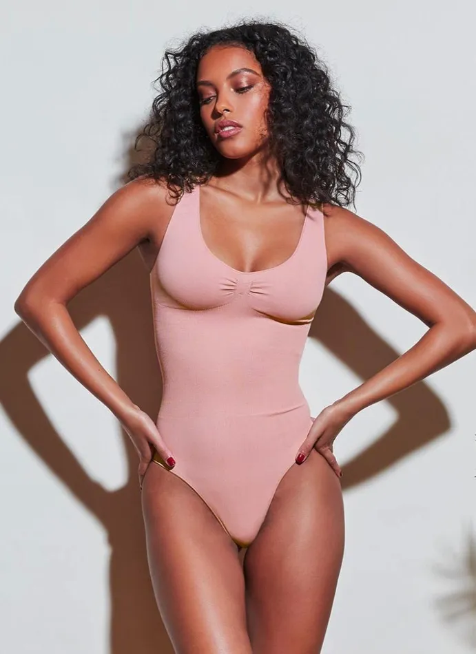 Fleur Du Mal Bodysuits Women Le Body Control Bodysuit Rose Pink