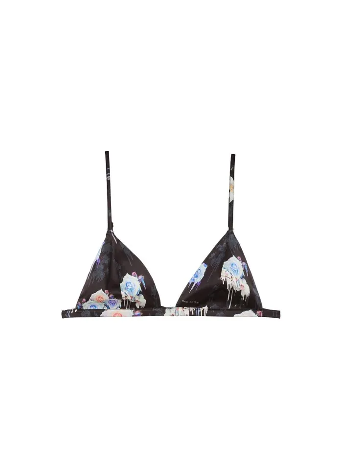 Fleur Du Mal Bralettes and Wireless Bras Women Luxe Triangle Bra Dripping Flowers Fleur Du Mal Bralettes and Wireless Bras Women Luxe Triangle Bra Dripping Flowers