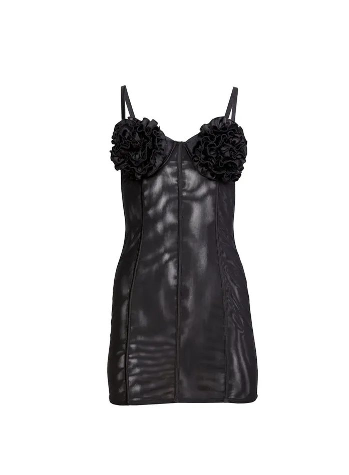 Fleur Du Mal Dresses Women Rose Cup Dress Black Fleur Du Mal Dresses Women Rose Cup Dress Black