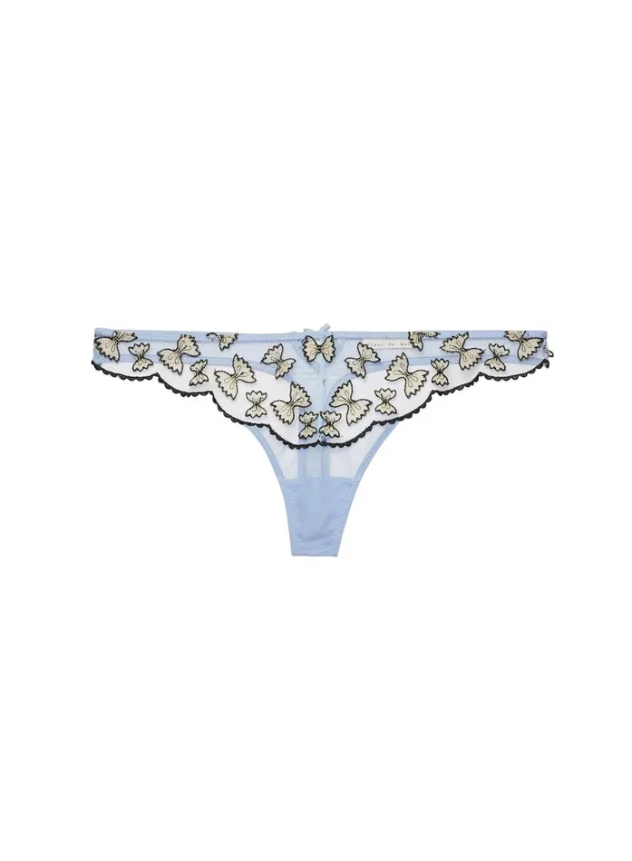Fleur Du Mal Thongs Women Farfalle Embroidery Thong Ice Queen Fleur Du Mal Thongs Women Farfalle Embroidery Thong Ice Queen