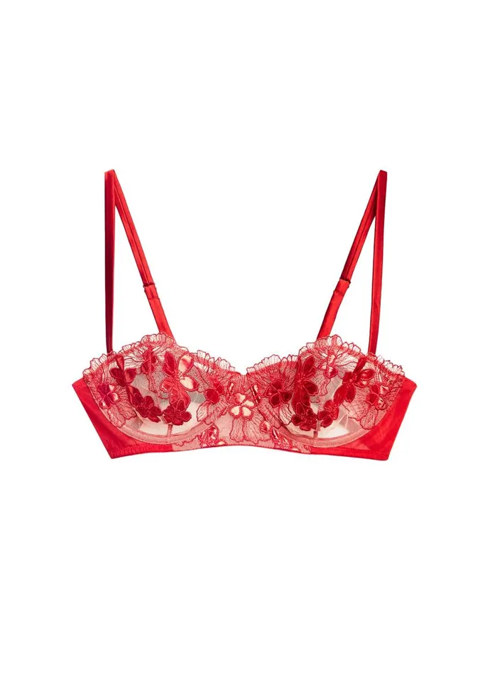 Fleur Du Mal Underwire Bras Women Violet Balconette Bra Rouge Fleur Du Mal Underwire Bras Women Violet Balconette Bra Rouge