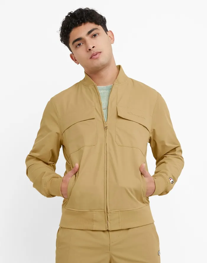 Flex Lightweight Bomber Jacket Script Logo Sandrock Men Champion Jackets