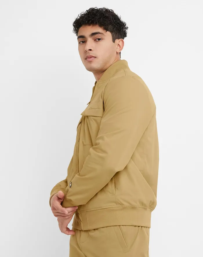 Flex Lightweight Bomber Jacket Script Logo Sandrock Men Champion Jackets