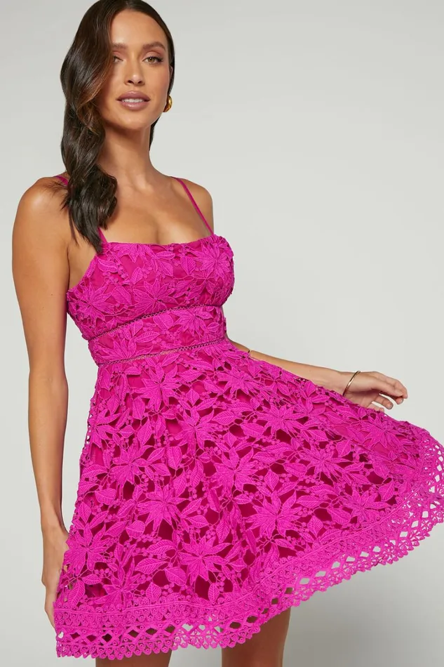 Florence Mini Dress 8211 Sweetheart A Line Dress In Fuchsia Women Showpo Dresses