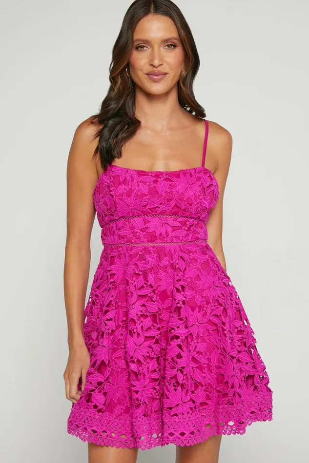 Florence Mini Dress 8211 Sweetheart A Line Dress In Fuchsia Women Showpo Dresses