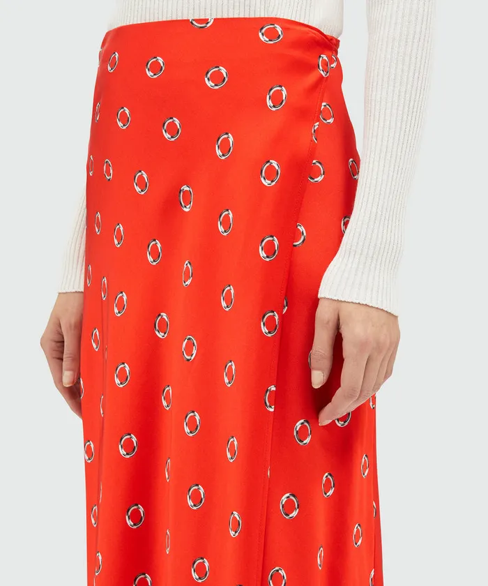 Fluid Viscose Print Skirt Women MSGM Skirts