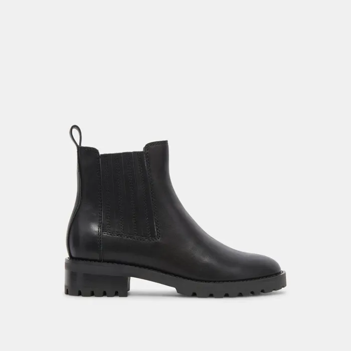 Fraya H2O Booties Black Leather Women Dolce Vita Boots and Booties