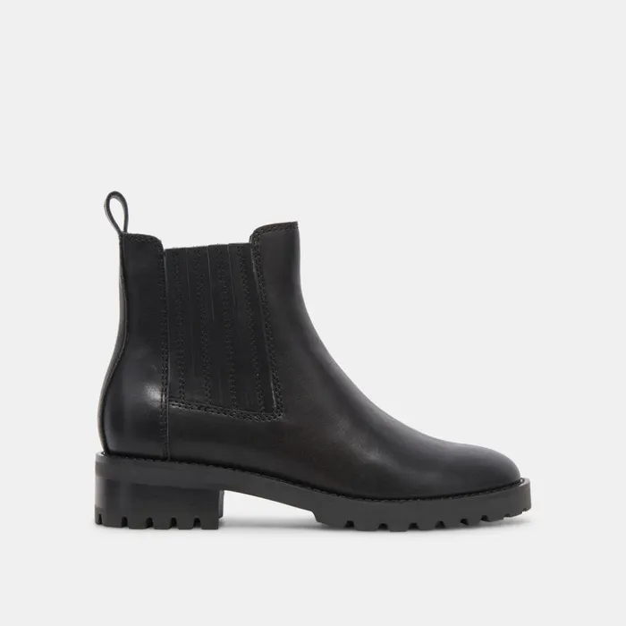 Fraya H2O Booties Black Leather Women Dolce Vita Boots and Booties