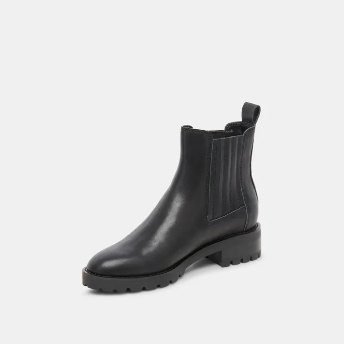 Fraya H2O Booties Black Leather Women Dolce Vita Boots and Booties
