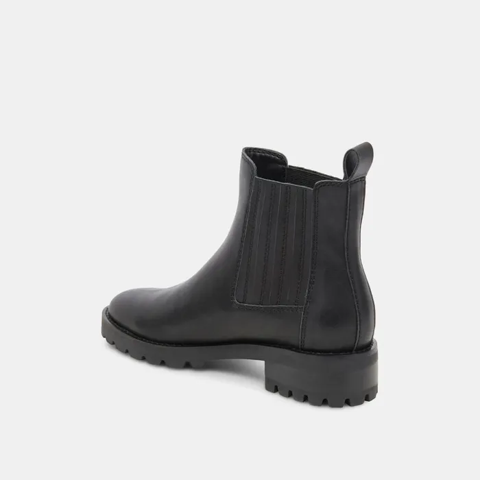 Fraya H2O Booties Black Leather Women Dolce Vita Boots and Booties