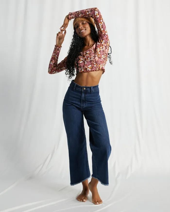 Free Fall Indigo WideLeg Jeans Night Sky Women Billabong Essentials