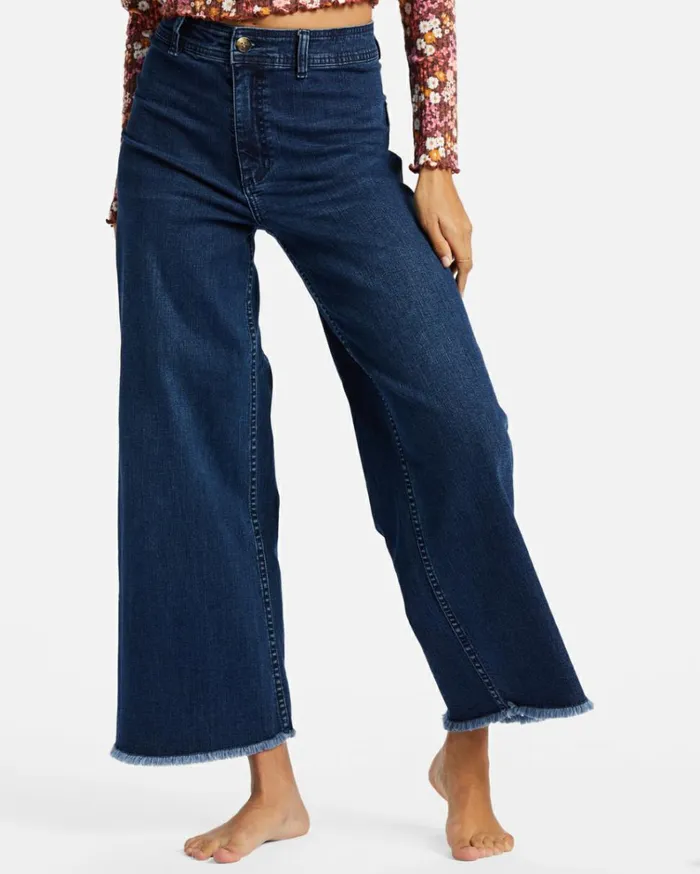 Free Fall Indigo WideLeg Jeans Night Sky Women Billabong Essentials