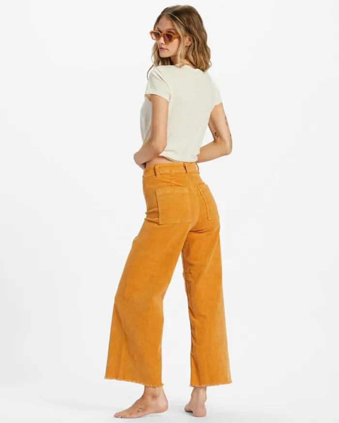 Free Fall WideLeg Corduroy Pants Golden Rays Women Billabong Essentials
