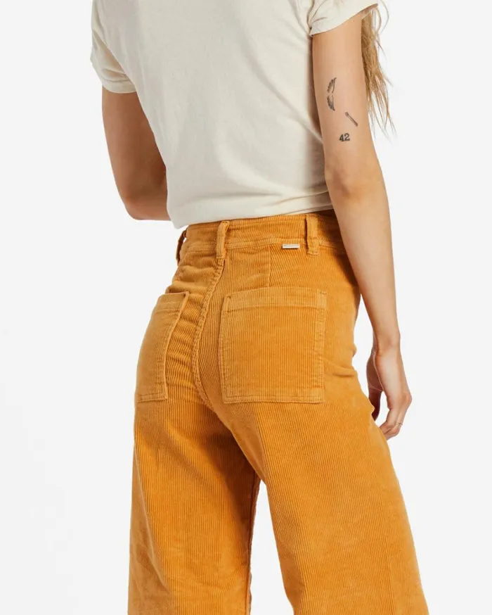 Free Fall WideLeg Corduroy Pants Golden Rays Women Billabong Essentials