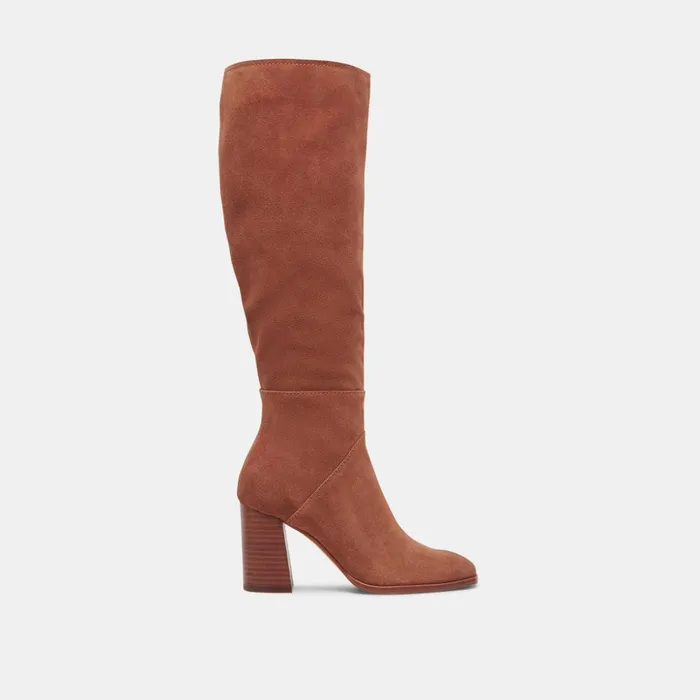 Fynn Boots Dk Brown Suede Women Dolce Vita Boots and Booties