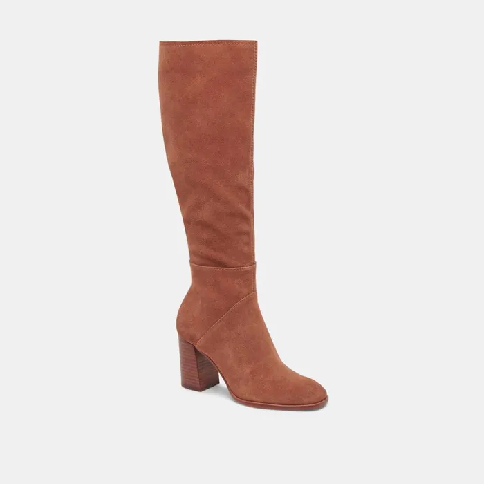Fynn Boots Dk Brown Suede Women Dolce Vita Boots and Booties