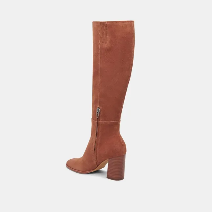 Fynn Boots Dk Brown Suede Women Dolce Vita Boots and Booties