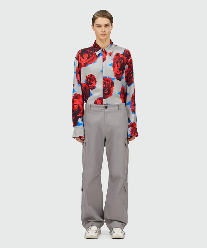 Gabardine Cotton Cargo Pants Men MSGM Pants And Shorts